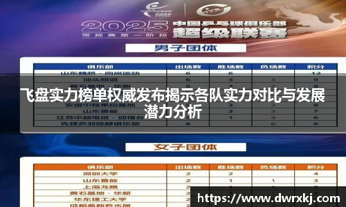 飞盘实力榜单权威发布揭示各队实力对比与发展潜力分析